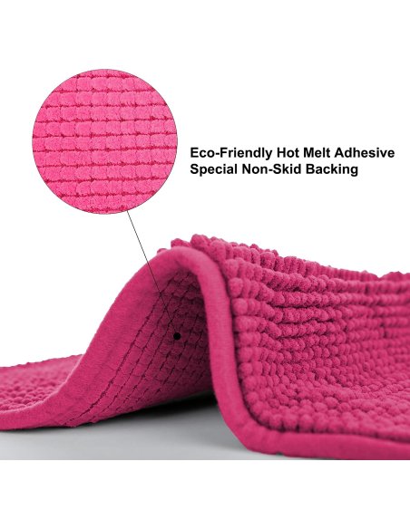 H HANSEL HOME Alfombrilla de Baño de Microfibra, Extra Suave, Antideslizante, Extra Absorvente, Lavable a Máquina, 45X75cm