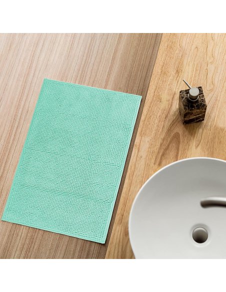 H HANSEL HOME Alfombrilla de Baño de Microfibra, Extra Suave, Antideslizante, Extra Absorvente, Lavable a Máquina, 45X75cm