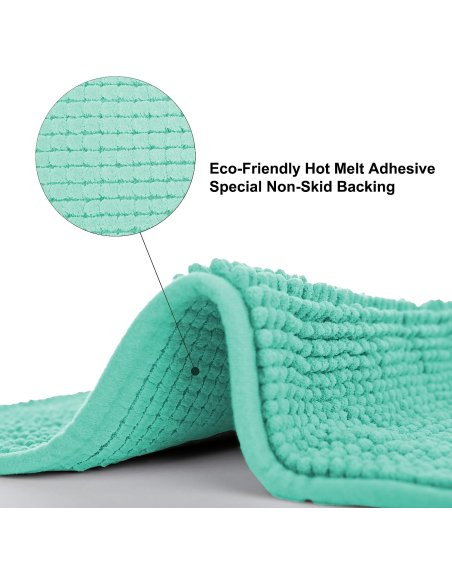 H HANSEL HOME Alfombrilla de Baño de Microfibra, Extra Suave, Antideslizante, Extra Absorvente, Lavable a Máquina, 45X75cm