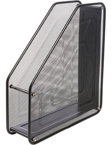 Revistero Organizador de Documentos para Escritorio de Mallas Metálica, Cajas de Almacenamiento de Archivos - Negro