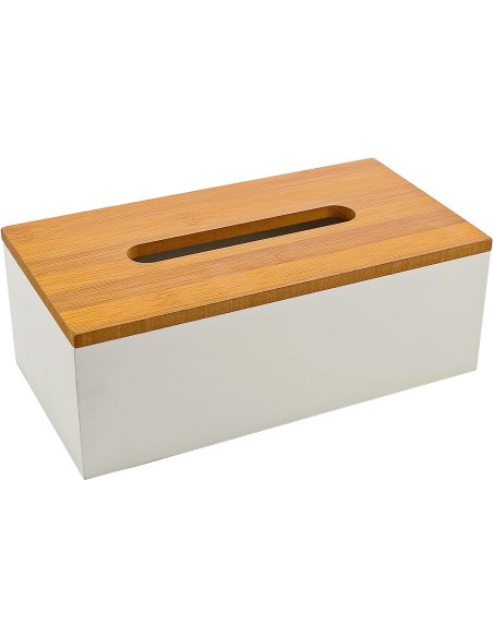 Caja para Pañuelos, Portapañuelos de Papel, Portapañuelos de Papel Caja, Madera, Recargable, 25 x 13 x 9 cm