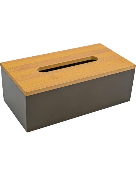 Caja para Pañuelos, Portapañuelos de Papel, Portapañuelos de Papel Caja, Madera, Recargable, 25 x 13 x 9 cm