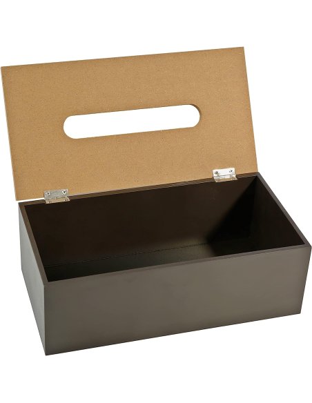 Caja para Pañuelos, Portapañuelos de Papel, Portapañuelos de Papel Caja, Madera, Recargable, 25 x 13 x 9 cm