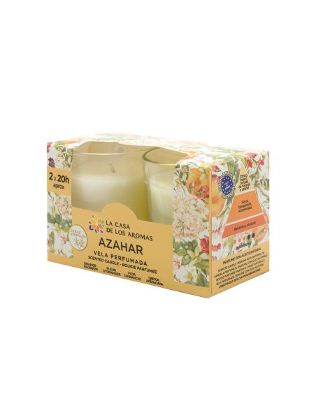 Pack 2 Vasos Vela Pequeño 100g. Azahar