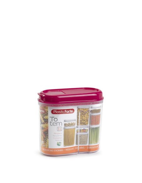 Recipiente Totem 1 L Ps colores aleatorios 1 Pcs