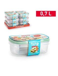 Pack 2 Fiambrera Color 0,7L...