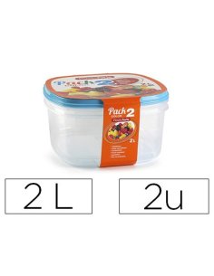 Pack 2 Fiambrera 2L Colores...