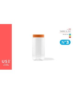 Tarro 1l Pet Tapa Plastica...