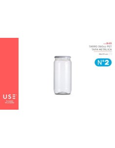 Tarro 360 Cc Tapa Metalica...