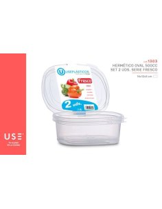 Hermetico Oval 500cc Set 2...