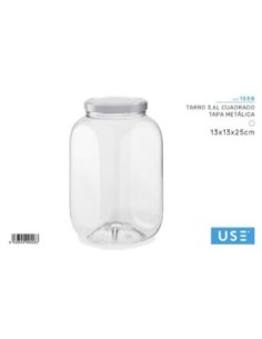 Tarro 3,6L Cuadrado Pet...