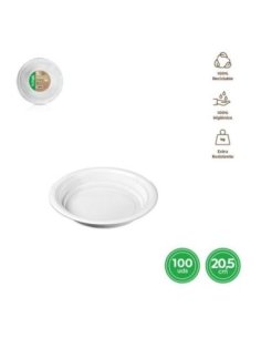 Plato Hondo Redondo Blanco...