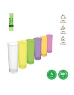 Vaso Tubo Reut. Colores...