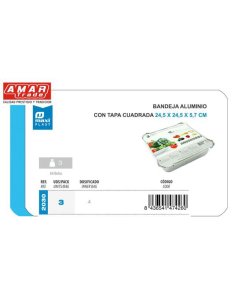 Bandeja Aluminio Con Tapa...