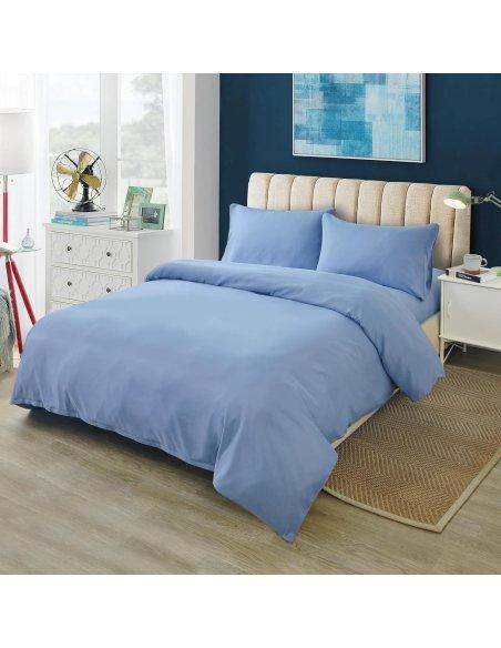 Funda Nordica de 4 Piezas Transpirable Suave al Tacto 100% Microfibra de Poliéster, Funda Edredón, con Fundas de Almohada