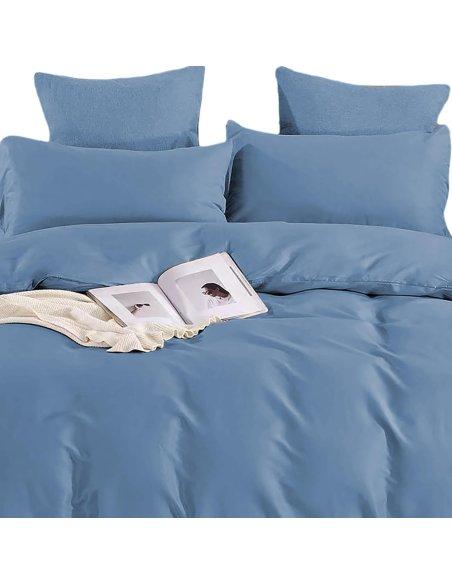 Funda Nordica de 4 Piezas Transpirable Suave al Tacto 100% Microfibra de Poliéster, Funda Edredón, con Fundas de Almohada