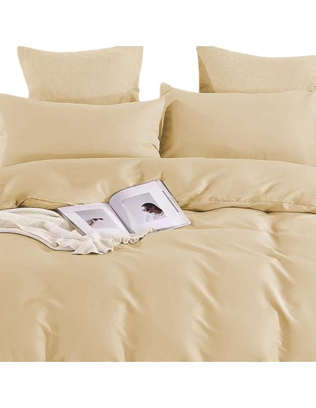 Funda Nordica de 4 Piezas Transpirable Suave al Tacto 100% Microfibra de Poliéster, Funda Edredón, con Fundas de Almohada