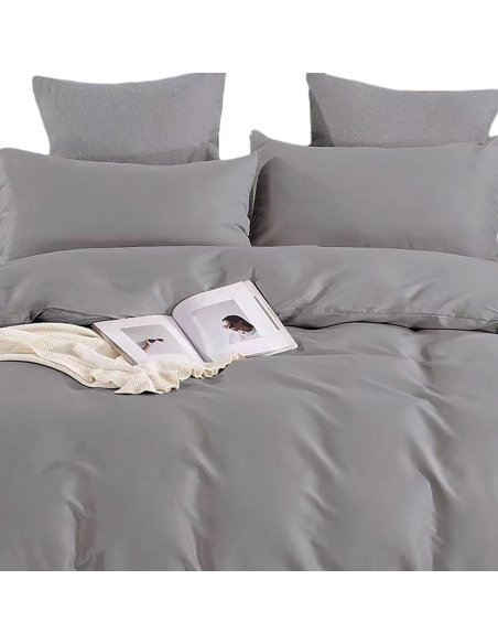 Funda Nordica de 4 Piezas Transpirable Suave al Tacto 100% Microfibra de Poliéster, Funda Edredón, con Fundas de Almohada