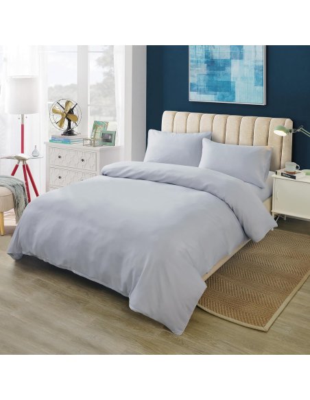 Funda Nordica de 4 Piezas Transpirable Suave al Tacto 100% Microfibra de Poliéster, Funda Edredón, con Fundas de Almohada