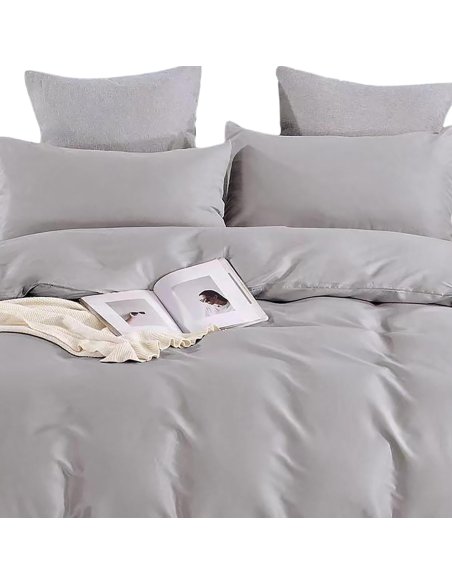 Funda Nordica de 4 Piezas Transpirable Suave al Tacto 100% Microfibra de Poliéster, Funda Edredón, con Fundas de Almohada