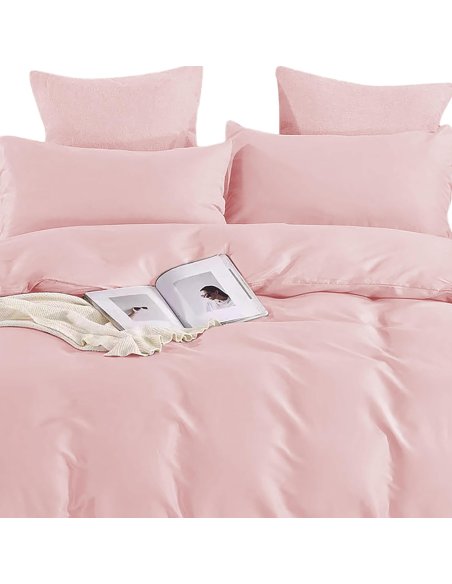 Funda Nordica de 4 Piezas Transpirable Suave al Tacto 100% Microfibra de Poliéster, Funda Edredón, con Fundas de Almohada