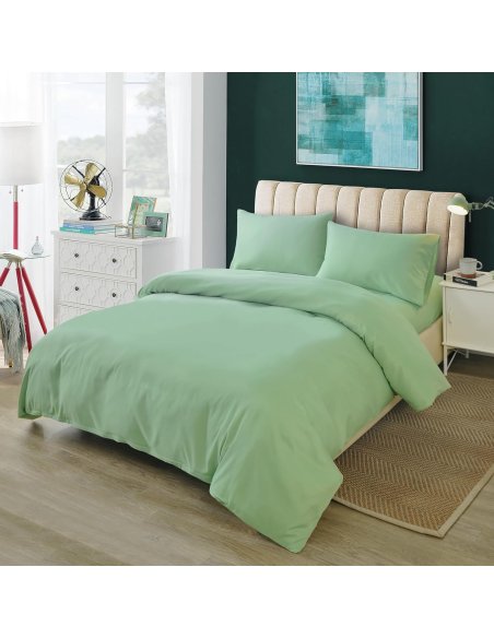 Funda Nordica de 4 Piezas Transpirable Suave al Tacto 100% Microfibra de Poliéster, Funda Edredón, con Fundas de Almohada