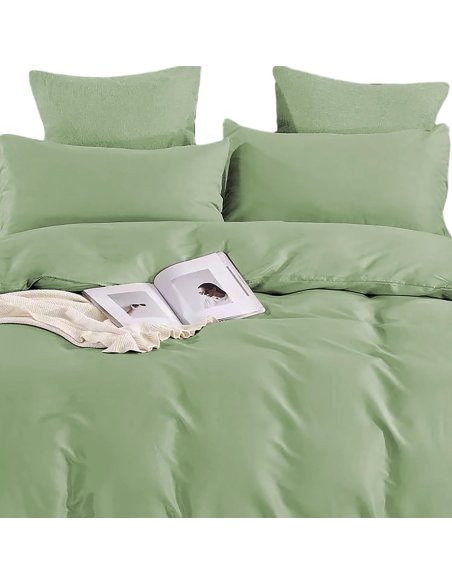 Funda Nordica de 4 Piezas Transpirable Suave al Tacto 100% Microfibra de Poliéster, Funda Edredón, con Fundas de Almohada