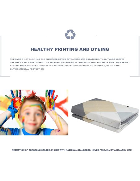 Funda Nordica de 4 Piezas Transpirable Suave al Tacto 100% Microfibra de Poliéster, Funda Edredón, con Fundas de Almohada