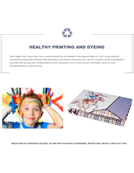 Funda Nordica de 4 Piezas Transpirable Suave al Tacto 100% Microfibra de Poliéster, Funda Edredón, con Fundas de Almohada