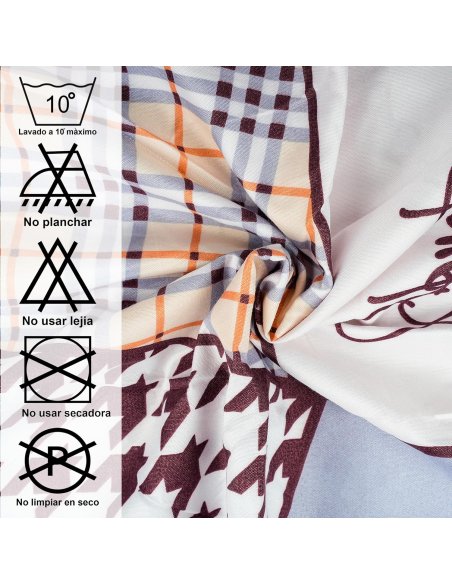 Funda Nordica de 4 Piezas Transpirable Suave al Tacto 100% Microfibra de Poliéster, Funda Edredón, con Fundas de Almohada