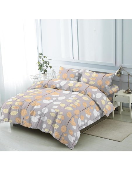 Funda Nordica de 4 Piezas Transpirable Suave al Tacto 100% Microfibra de Poliéster, Funda Edredón, con Fundas de Almohada