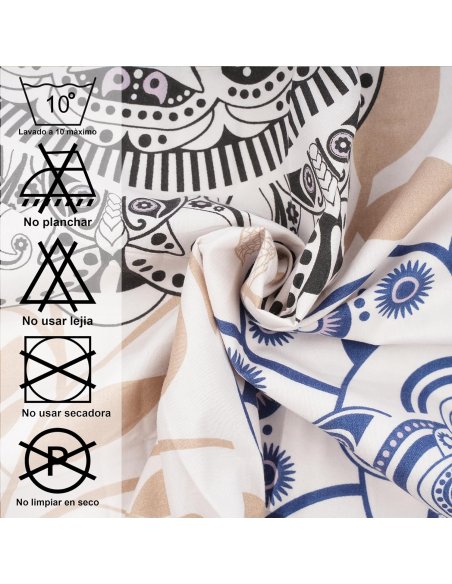 Funda Nordica de 4 Piezas Transpirable Suave al Tacto 100% Microfibra de Poliéster, Funda Edredón, con Fundas de Almohada