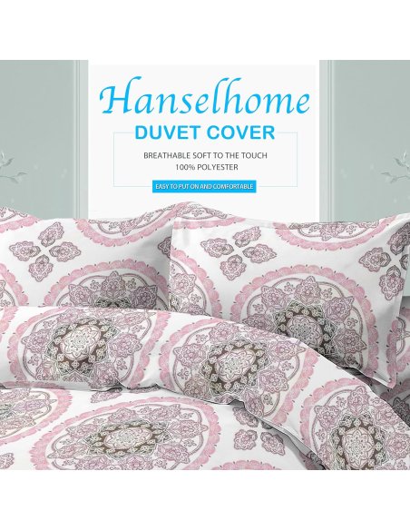 Funda Nordica de 4 Piezas Transpirable Suave al Tacto 100% Microfibra de Poliéster, Funda Edredón, con Fundas de Almohada