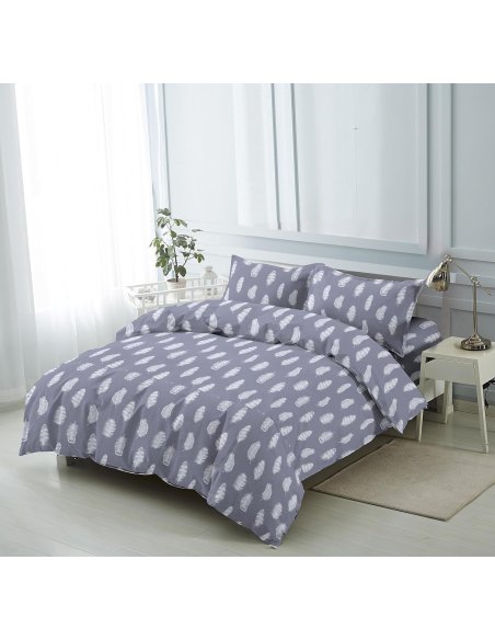 Funda Nordica de 4 Piezas Transpirable Suave al Tacto 100% Microfibra de Poliéster, Funda Edredón, con Fundas de Almohada