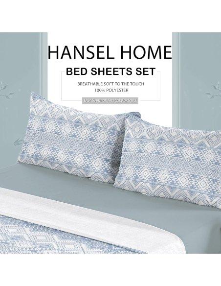 Juego de Sábanas, Microfibra Extra Suave, Sábanas Bajera Ajustable, Encimera, con de Almohada