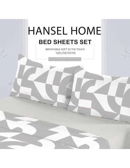 Juego de Sábanas, Microfibra Extra Suave, Sábanas Bajera Ajustable, Encimera, con de Almohada