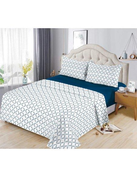 Juego de Sábanas, Microfibra Extra Suave, Sábanas Bajera Ajustable, Encimera, con de Almohada