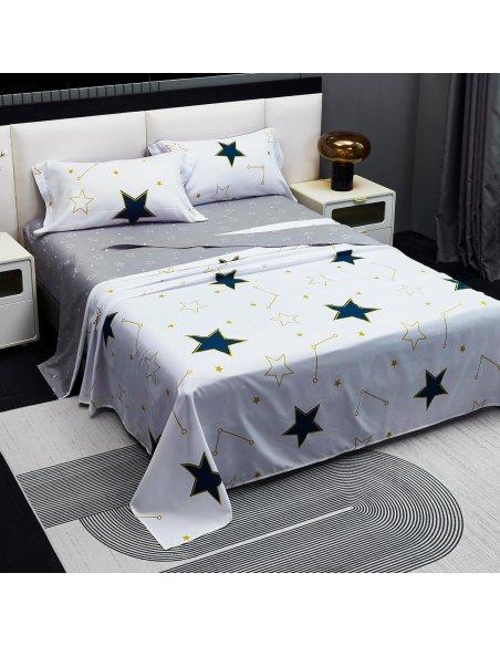 Juego de Sábanas, Microfibra Extra Suave, Sábanas Bajera Ajustable, Encimera, con de Almohada