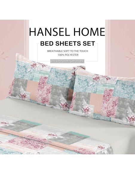 Juego de Sábanas, Microfibra Extra Suave, Sábanas Bajera Ajustable, Encimera, con de Almohada