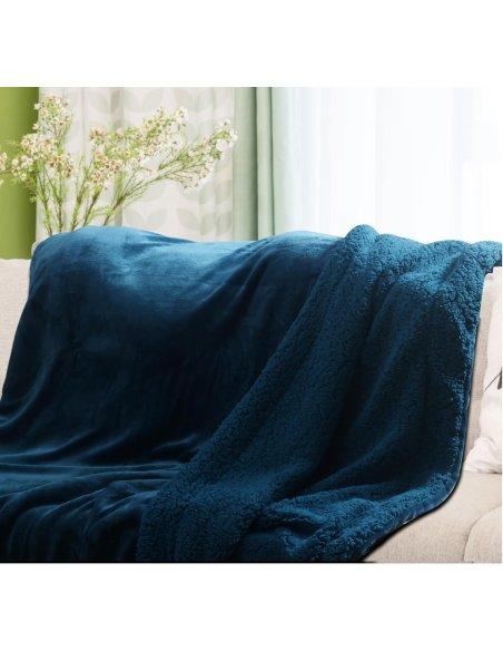 Manta Sofá Invierno Polar, Manta Borreguito Reversible, Cobijas de Invierno, Mantas para Invierno, Extra Suave, Caliente