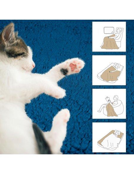 Manta Sofá Invierno Polar, Manta Borreguito Reversible, Cobijas de Invierno, Mantas para Invierno, Extra Suave, Caliente