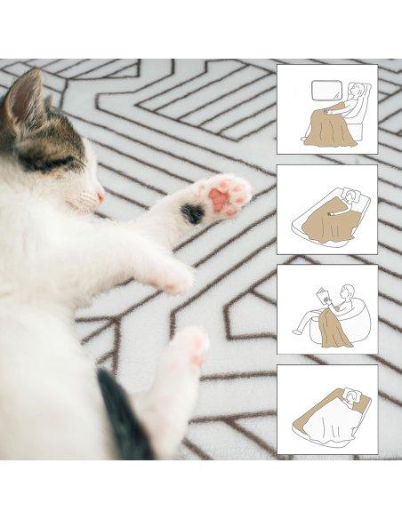 Manta para Sofá Extrasuave Microfibra, Manta Sofa Franela, Manta Polar para Cama, para Toda Estación