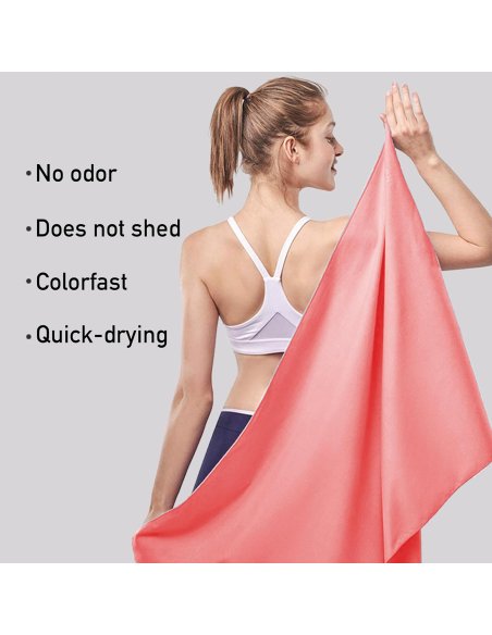 Toalla Gimnasio de Microfibra - Ligera, Compacta, Absorbente, Secado Rápido - Ideal para Gym, Viaje, Piscina, Playa