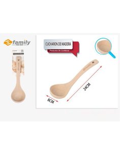 Cucharon De Madera 24x8cm