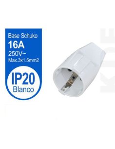 Enchufe Hembra Schuko Blanco