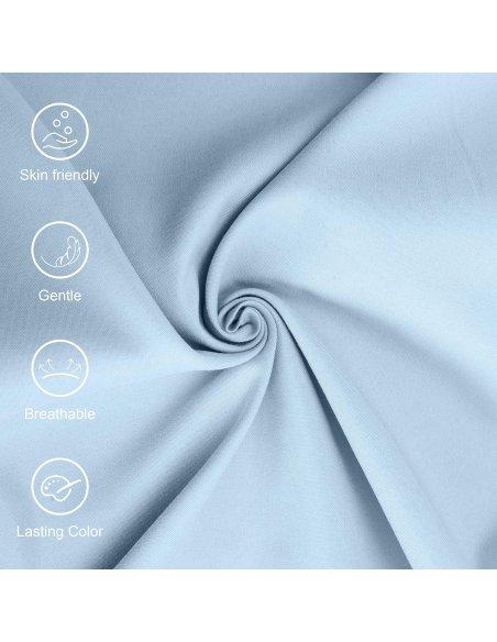 Juego de 2 Fundas Almohada, Protector de Almohada, 100% Microfibra, Cierre con Cremallera, Transpirable, Extra Suave