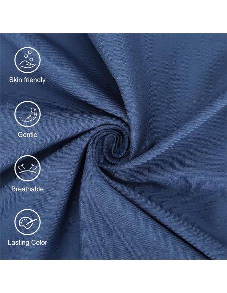 Juego de 2 Fundas Almohada, Protector de Almohada, 100% Microfibra, Cierre con Cremallera, Transpirable, Extra Suave