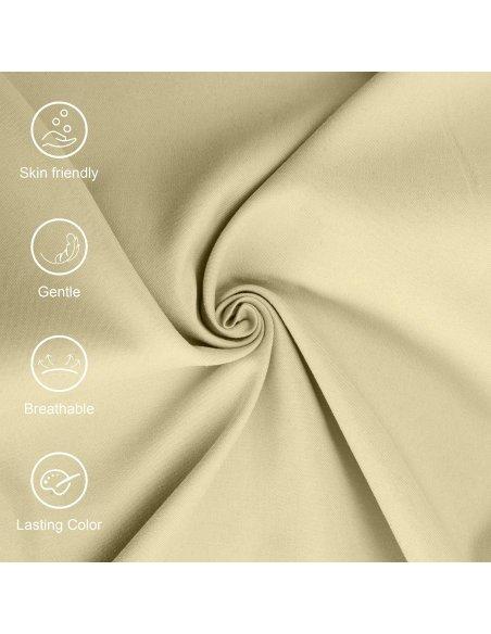 Juego de 2 Fundas Almohada, Protector de Almohada, 100% Microfibra, Cierre con Cremallera, Transpirable, Extra Suave