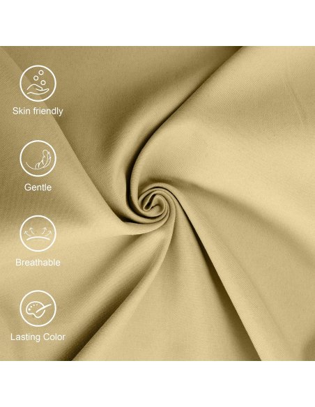 Juego de 2 Fundas Almohada, Protector de Almohada, 100% Microfibra, Cierre con Cremallera, Transpirable, Extra Suave