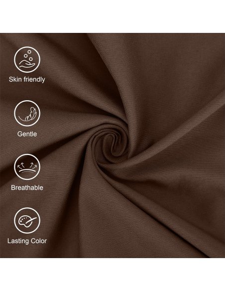 Juego de 2 Fundas Almohada, Protector de Almohada, 100% Microfibra, Cierre con Cremallera, Transpirable, Extra Suave